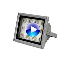 創星邦12V12W監控白光補光燈視頻